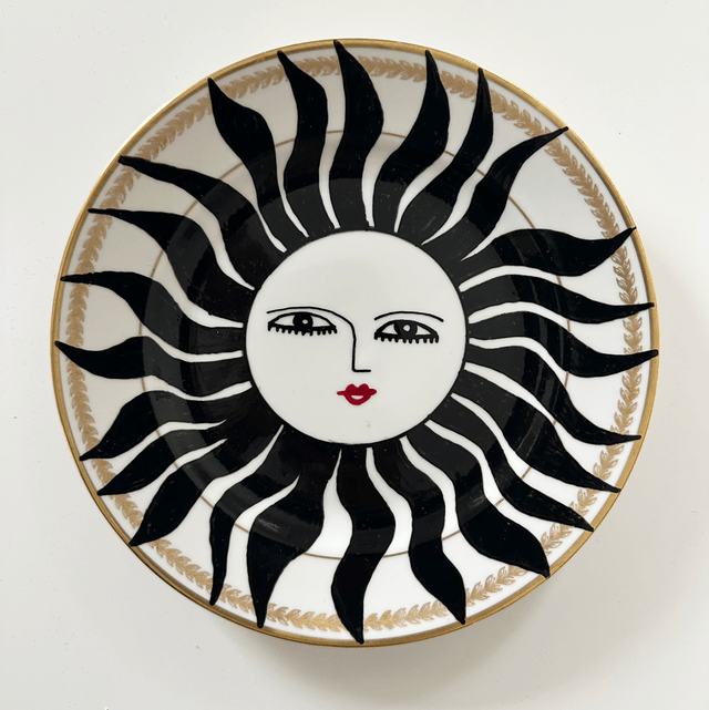 O Sole Mio- handpainted plate