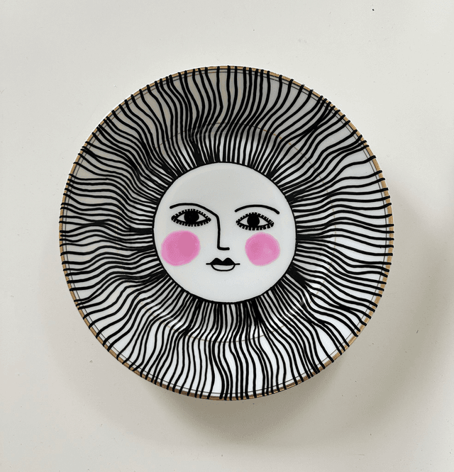 Sunray handpainted plate