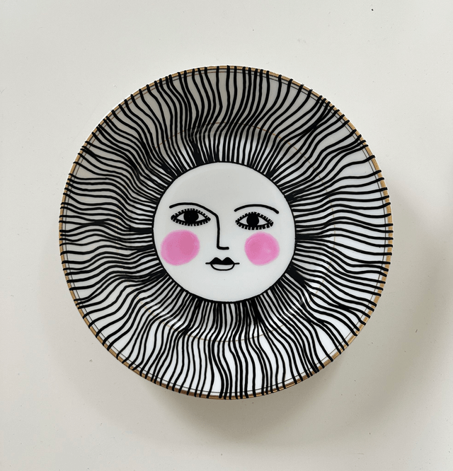 Sunray handpainted plate